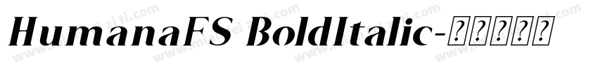 HumanaFS BoldItalic字体转换